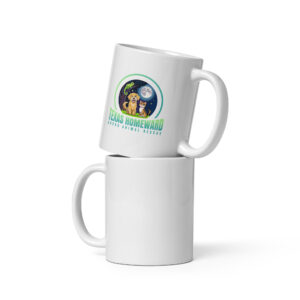 White glossy mug